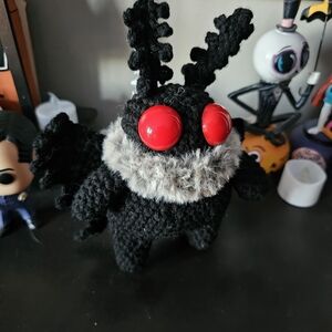 handmade Crochet Mothman Amigurumi Stuffed Decor